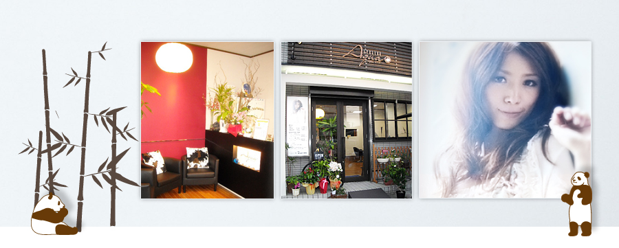 ATELIER AQUA 店内写真　店舗外観　ヘアモデル写真